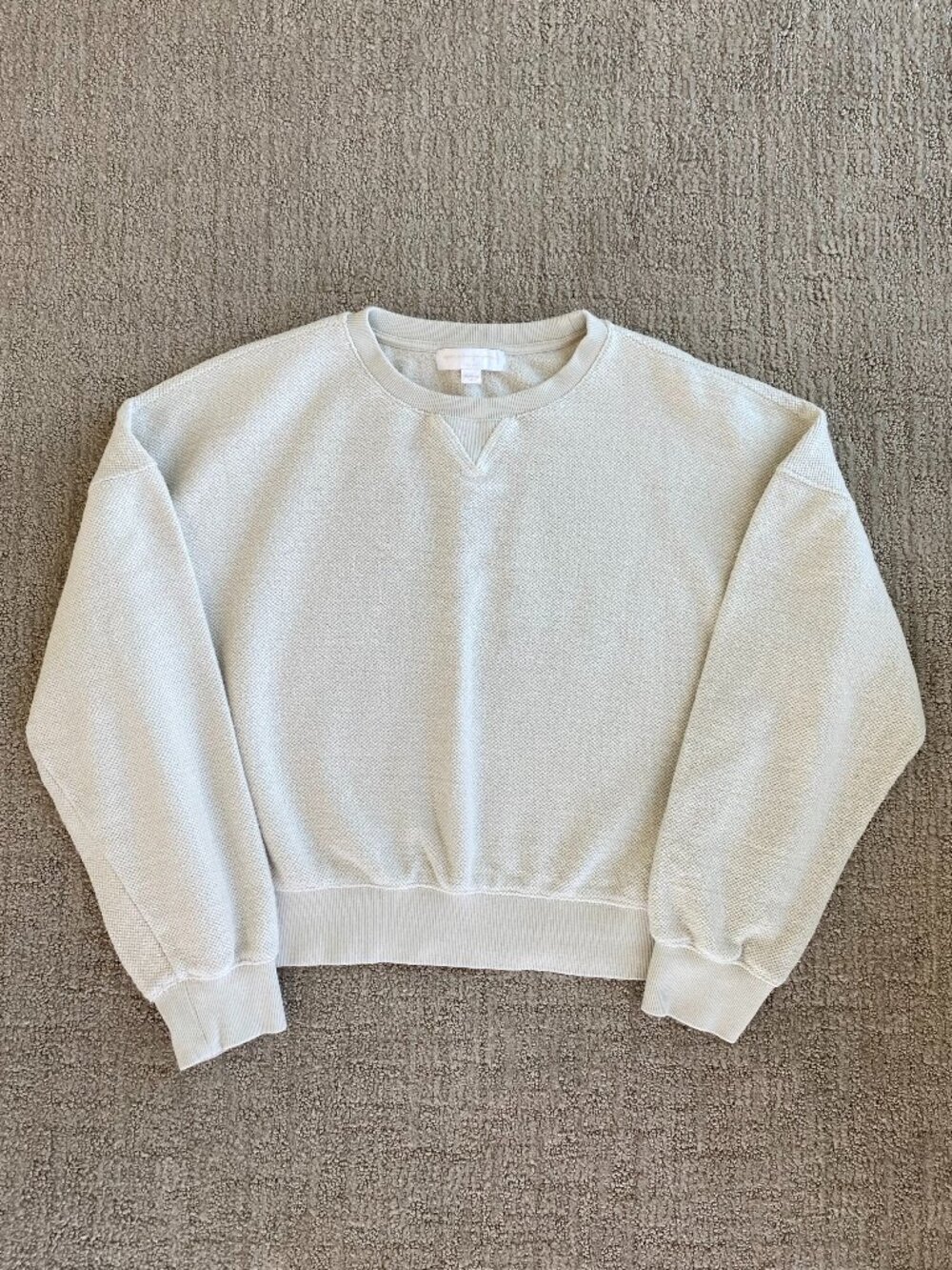 Spiritual Gangster Andi Waffle Fleece Sweatshirt in Birch Women's M